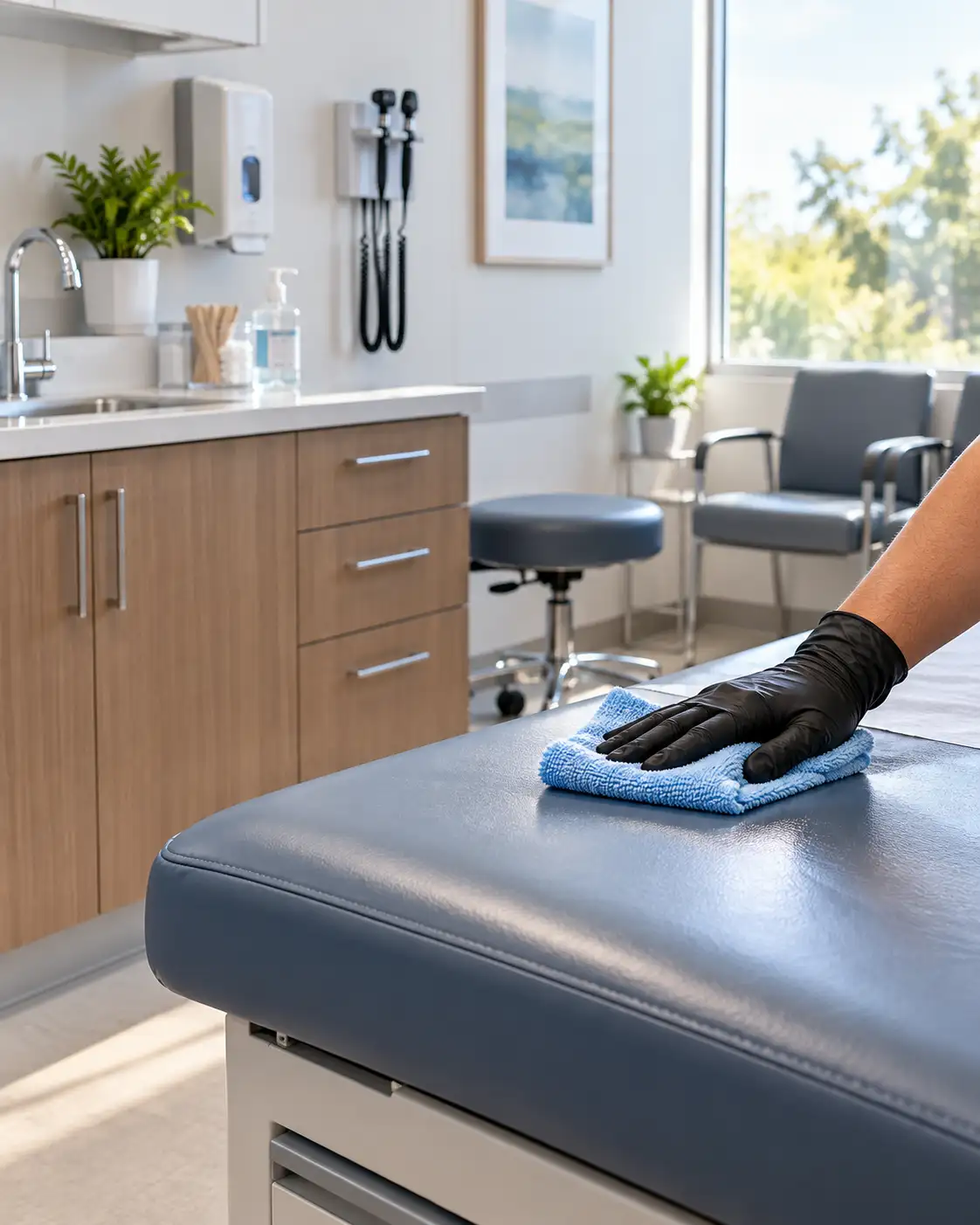 exam table disinfection