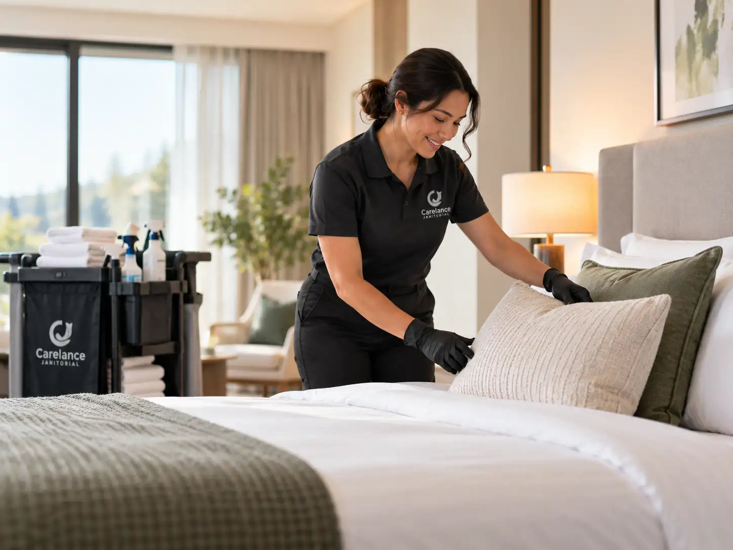 hotel bed making