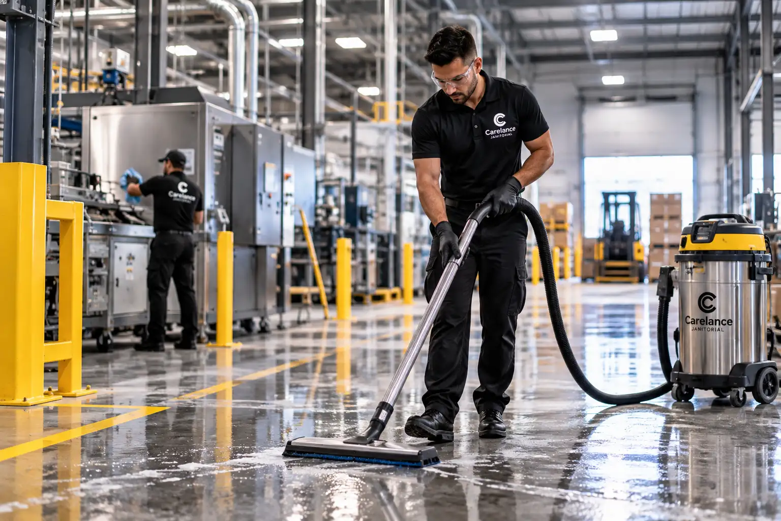 industrial floor vacuuming