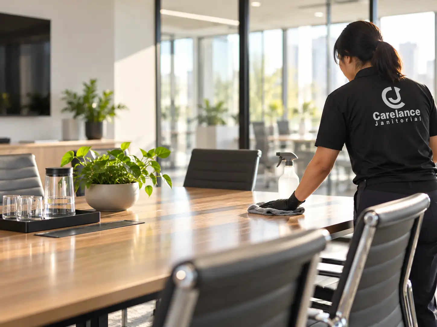 office table cleaning