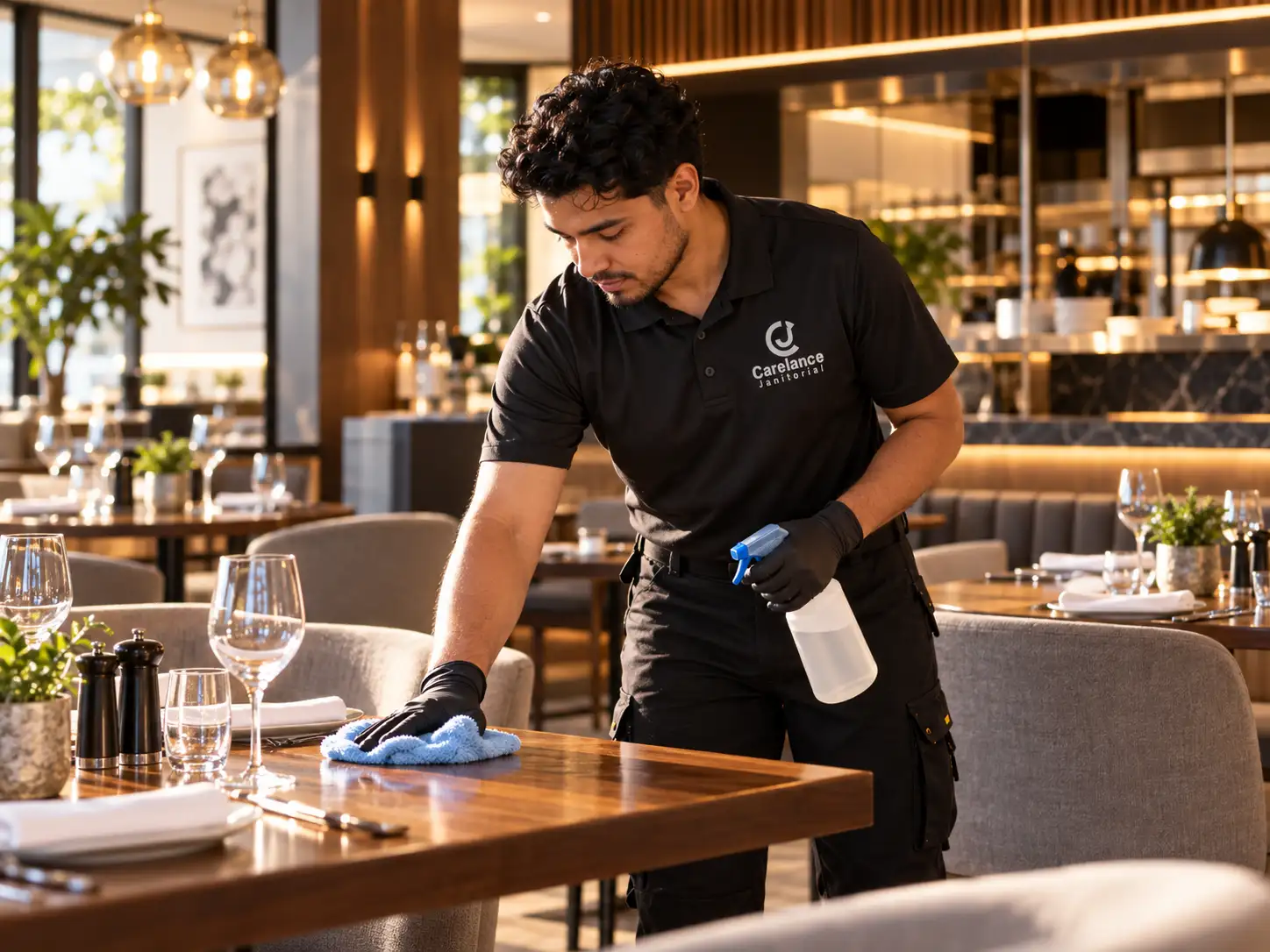 restaurant table cleaning